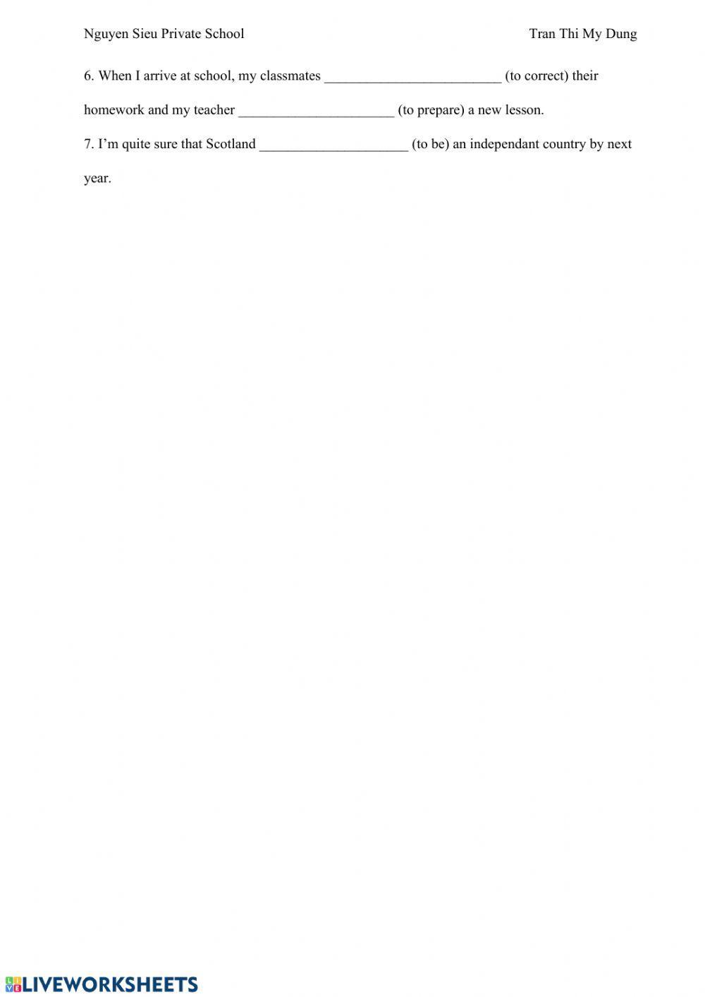 Future simple and future continuous