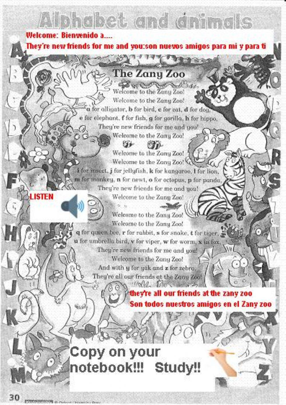 Alphabet.ZANY ZOO worksheet Live Worksheets