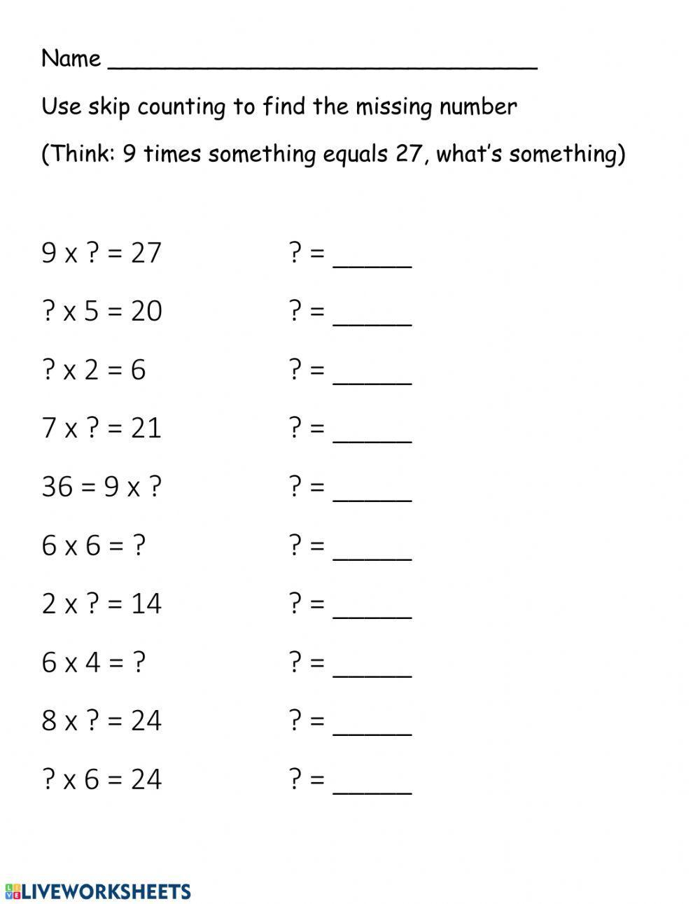 Missing factors