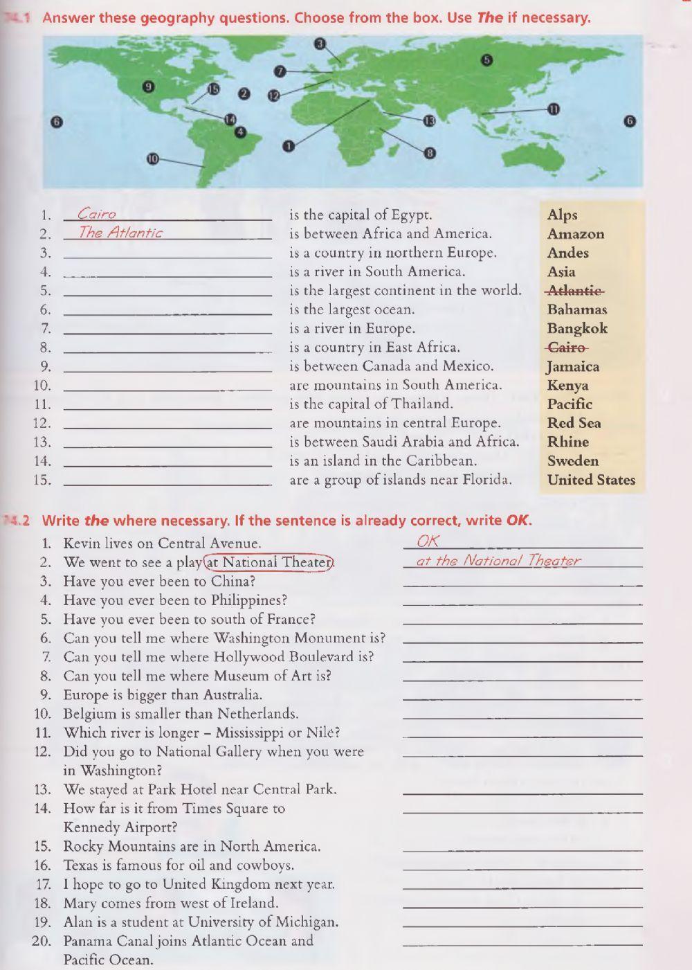 Definite article with Geographical names