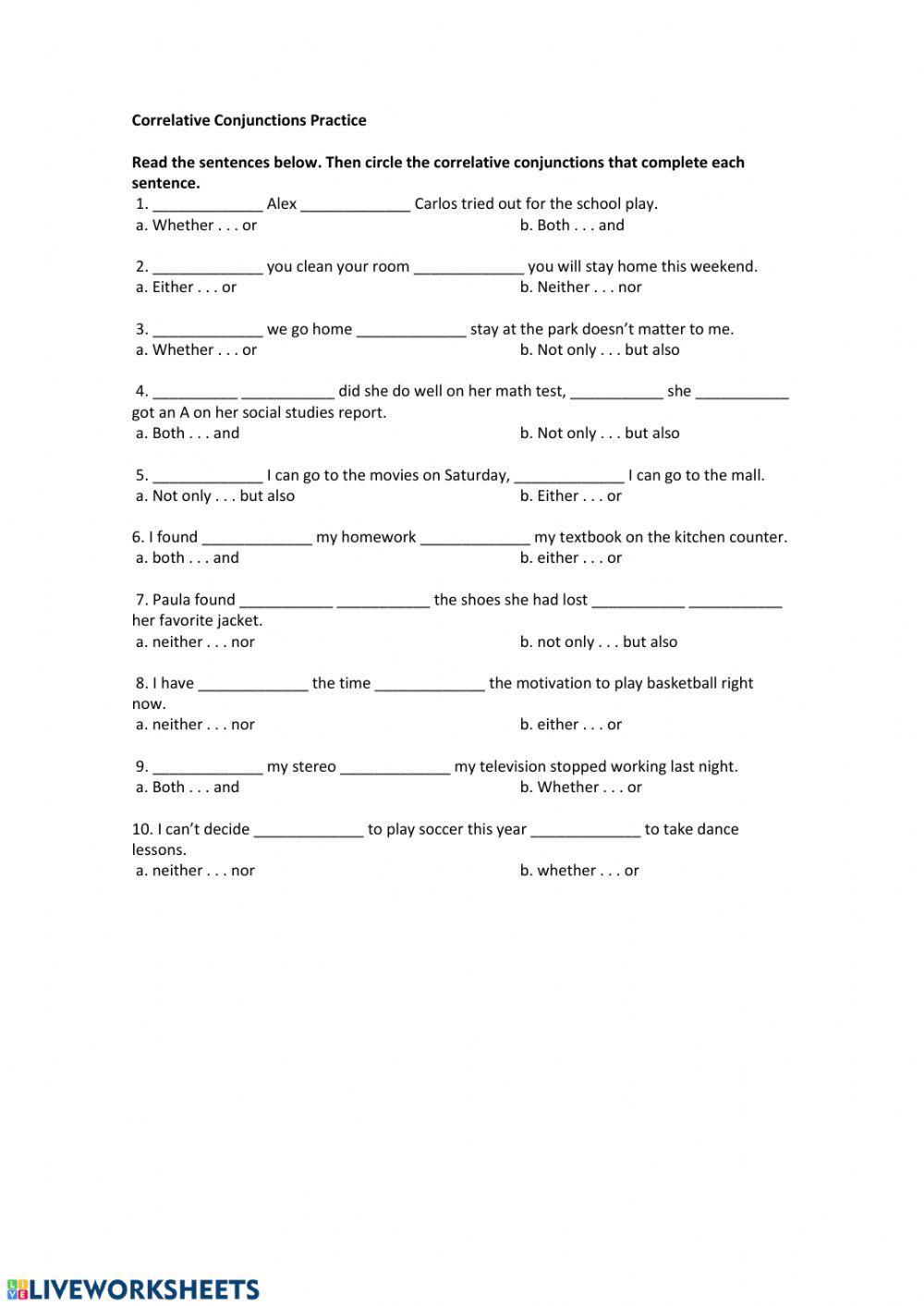 Correlative Conjunctions