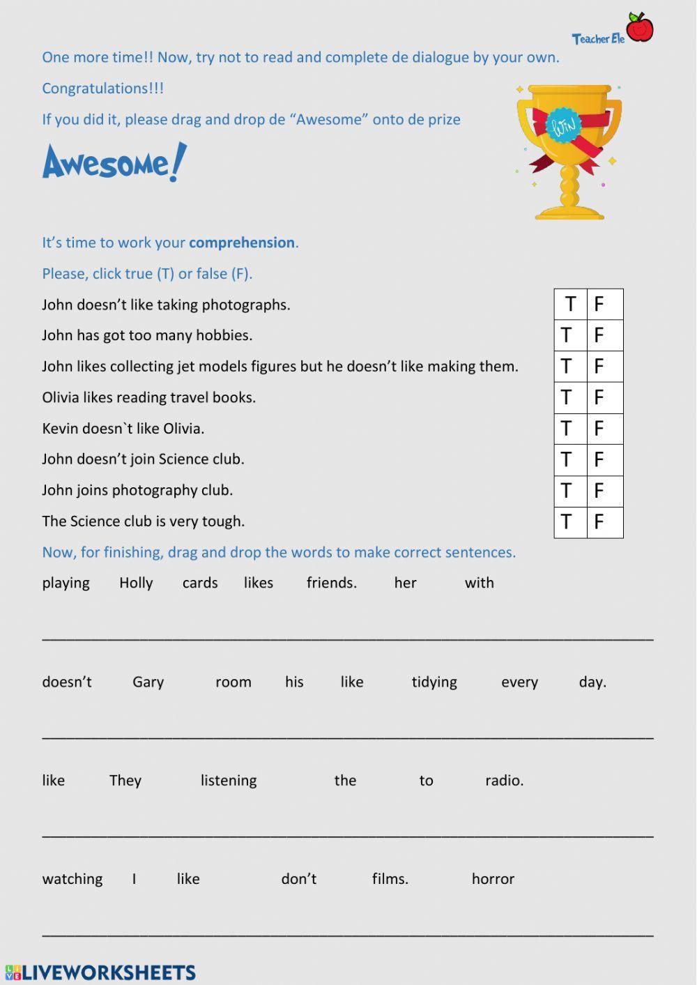 Talking about hobbies