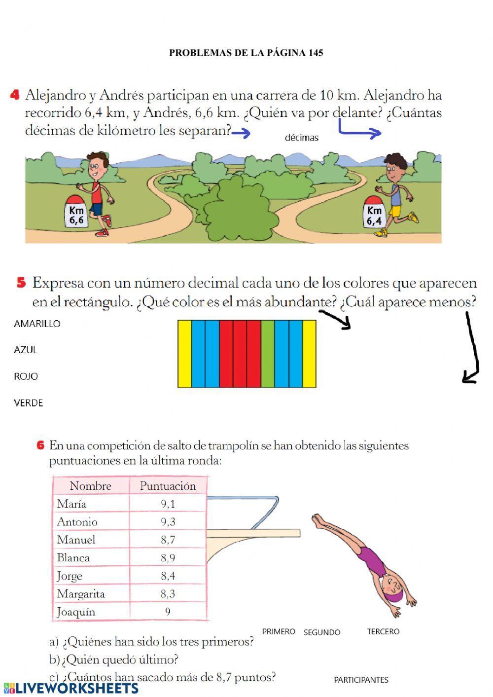 Problemas con decimales