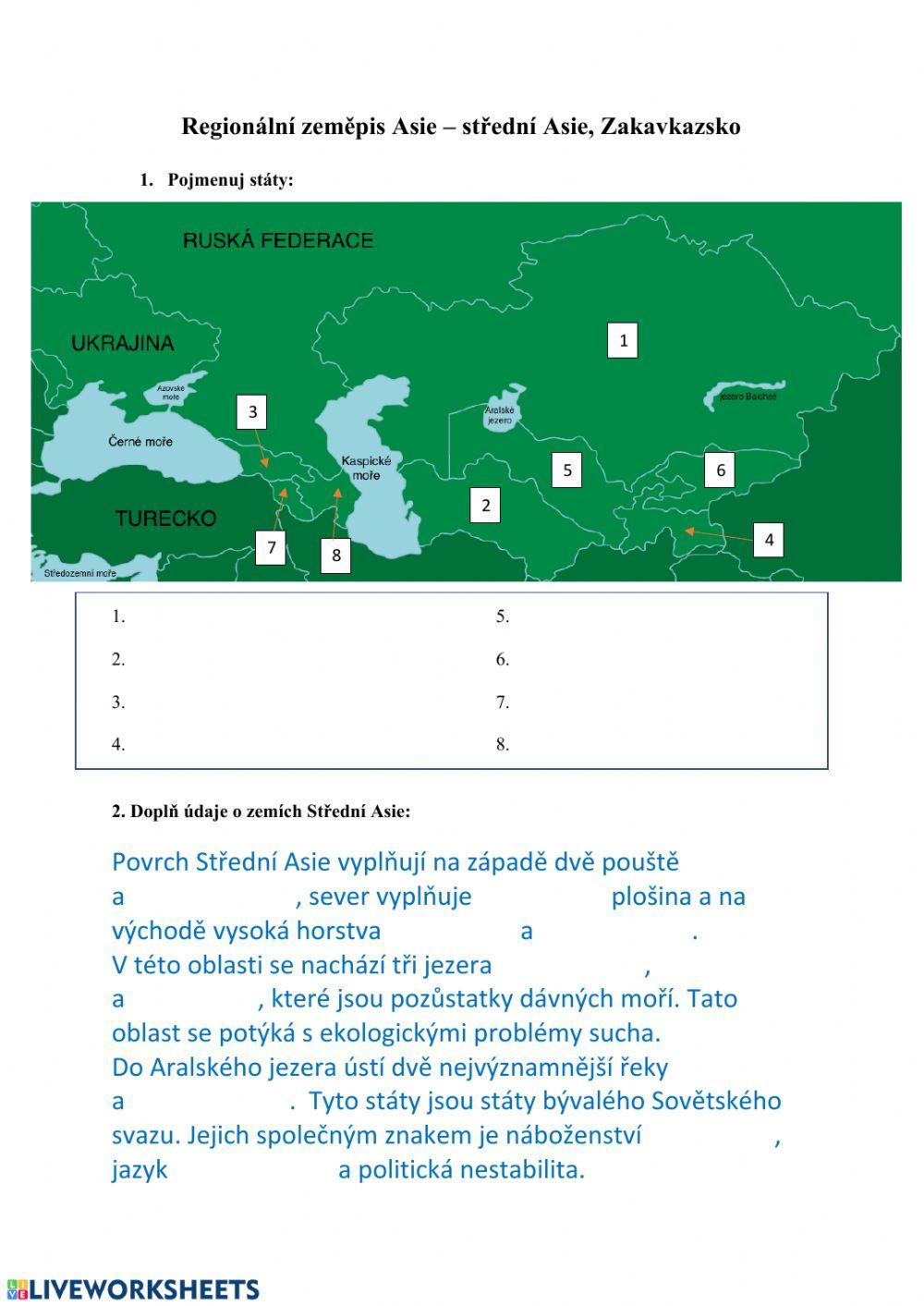 Střední Asie, Zakavkazsko