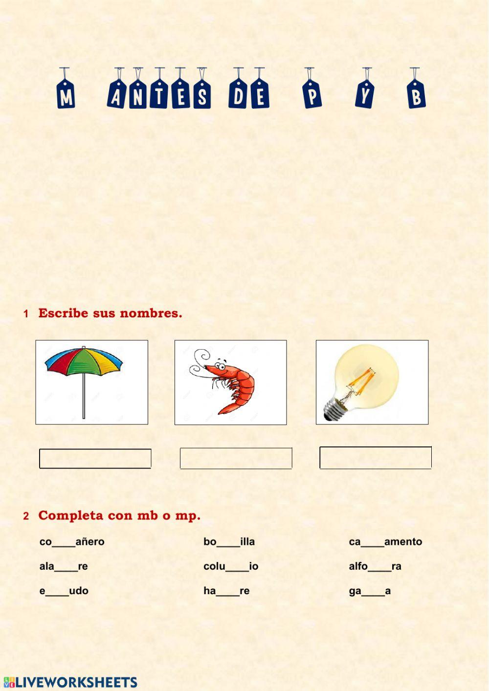 M antes de p y b-sujeto y predicado