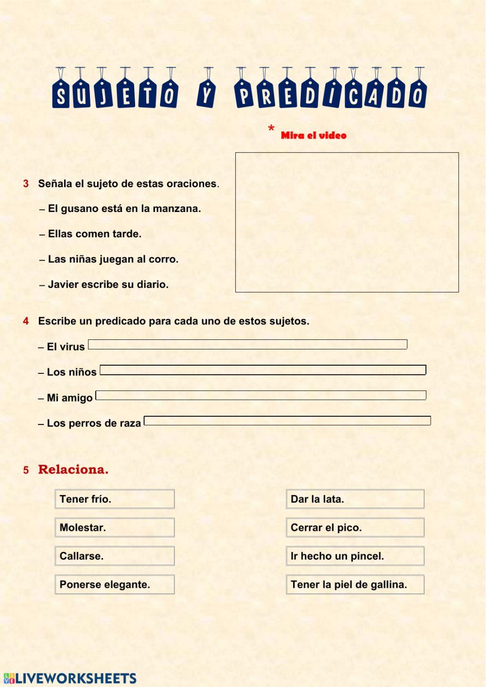 M antes de p y b-sujeto y predicado