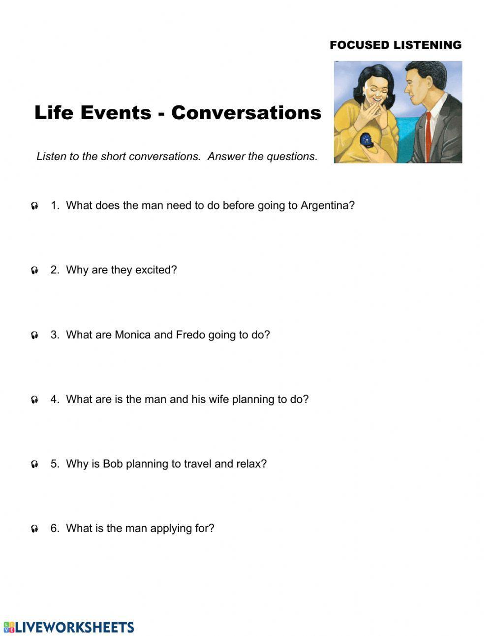 Life Events - Conversations