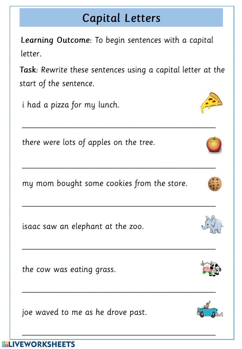 Capital Letter Practice