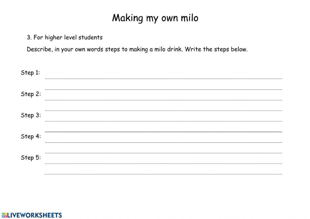 Daily living skills worksheet | Live Worksheets