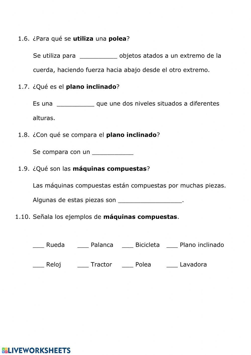 Máquinas simples y compuestas