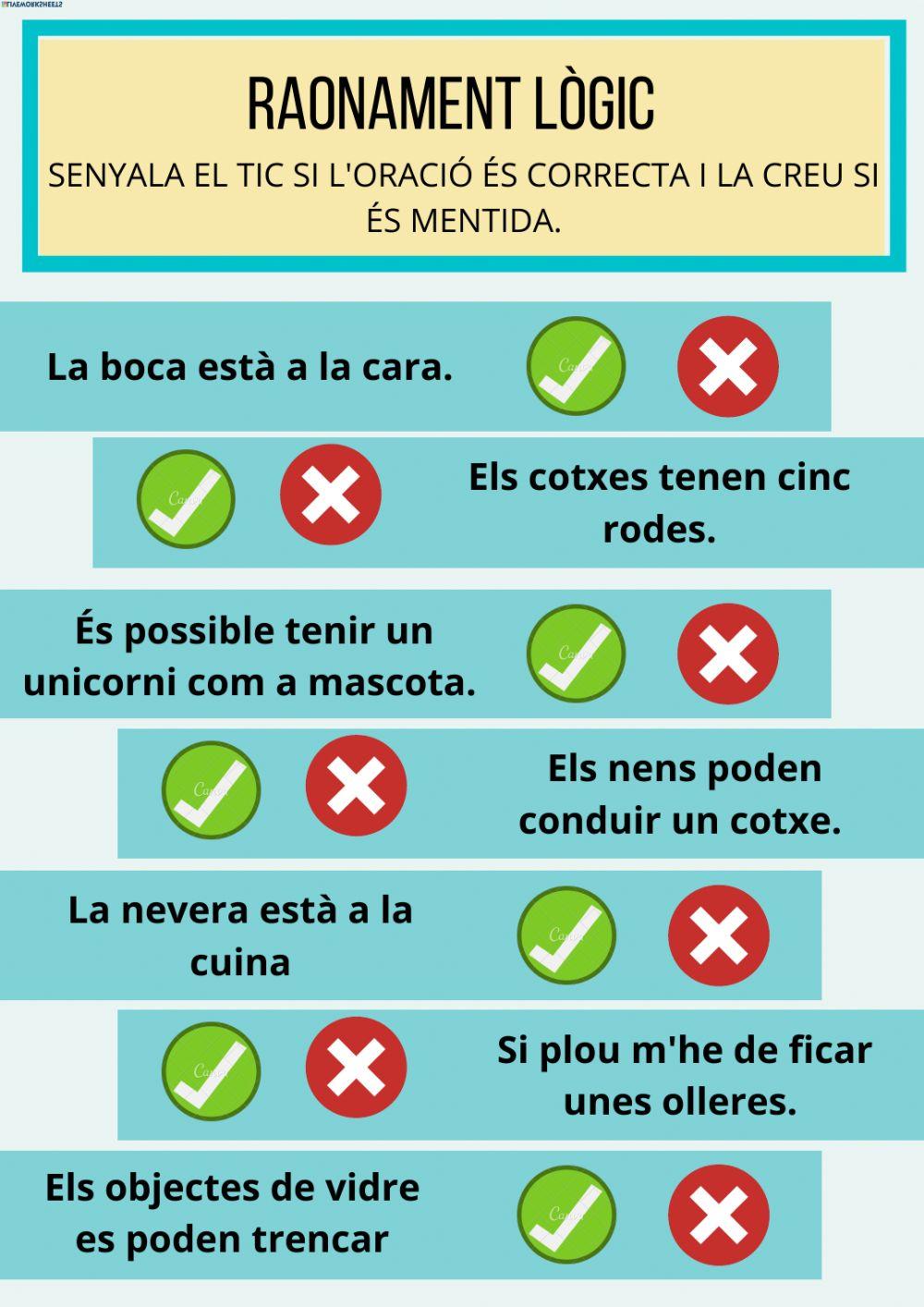 Raonament lògic Raonament lògic