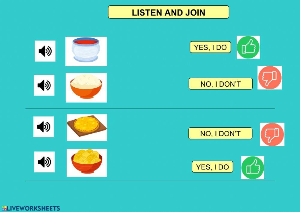 Listening food 3ºInf