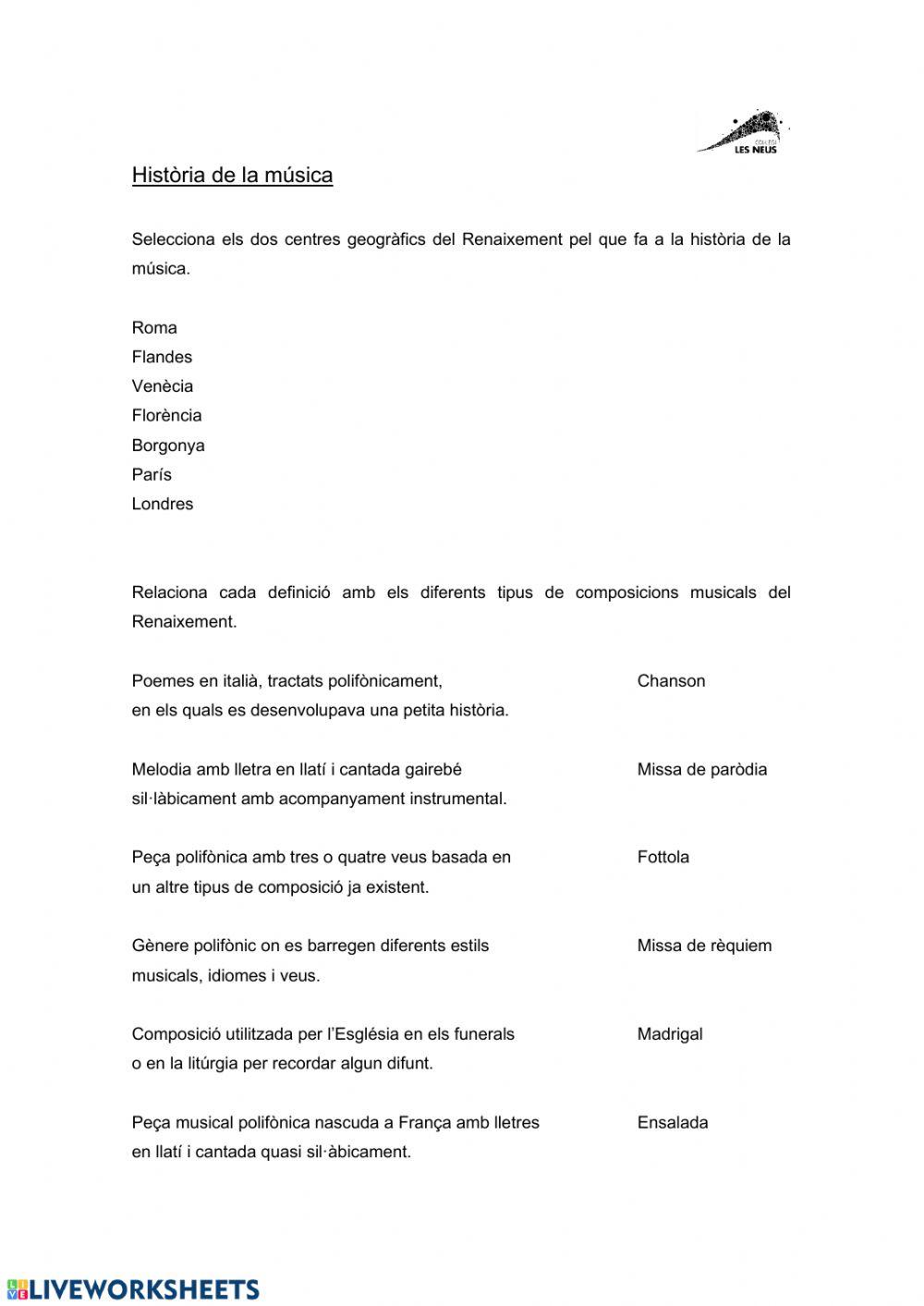 Història de la música. El Renaixement