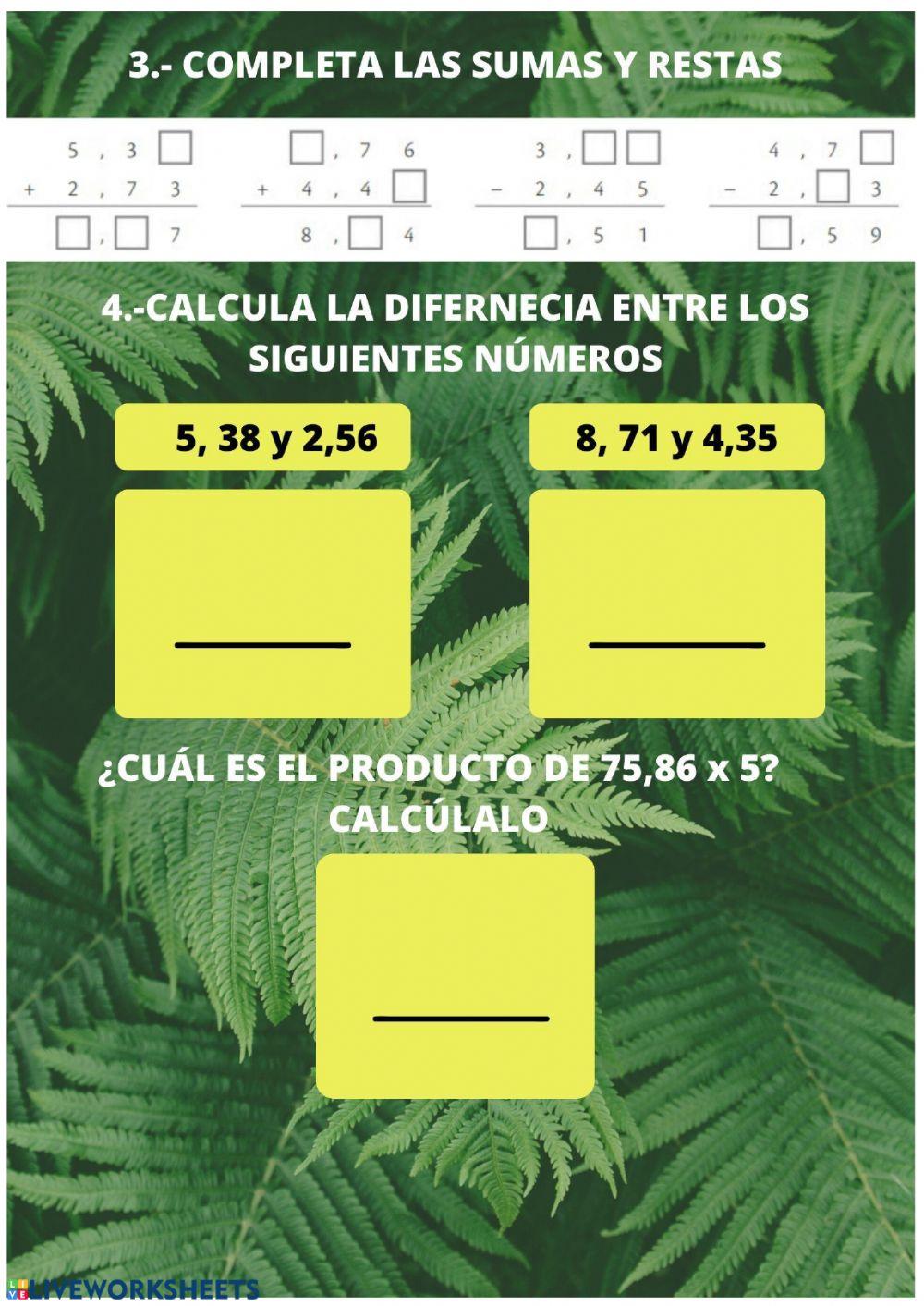 Sumanji. Operaciones.