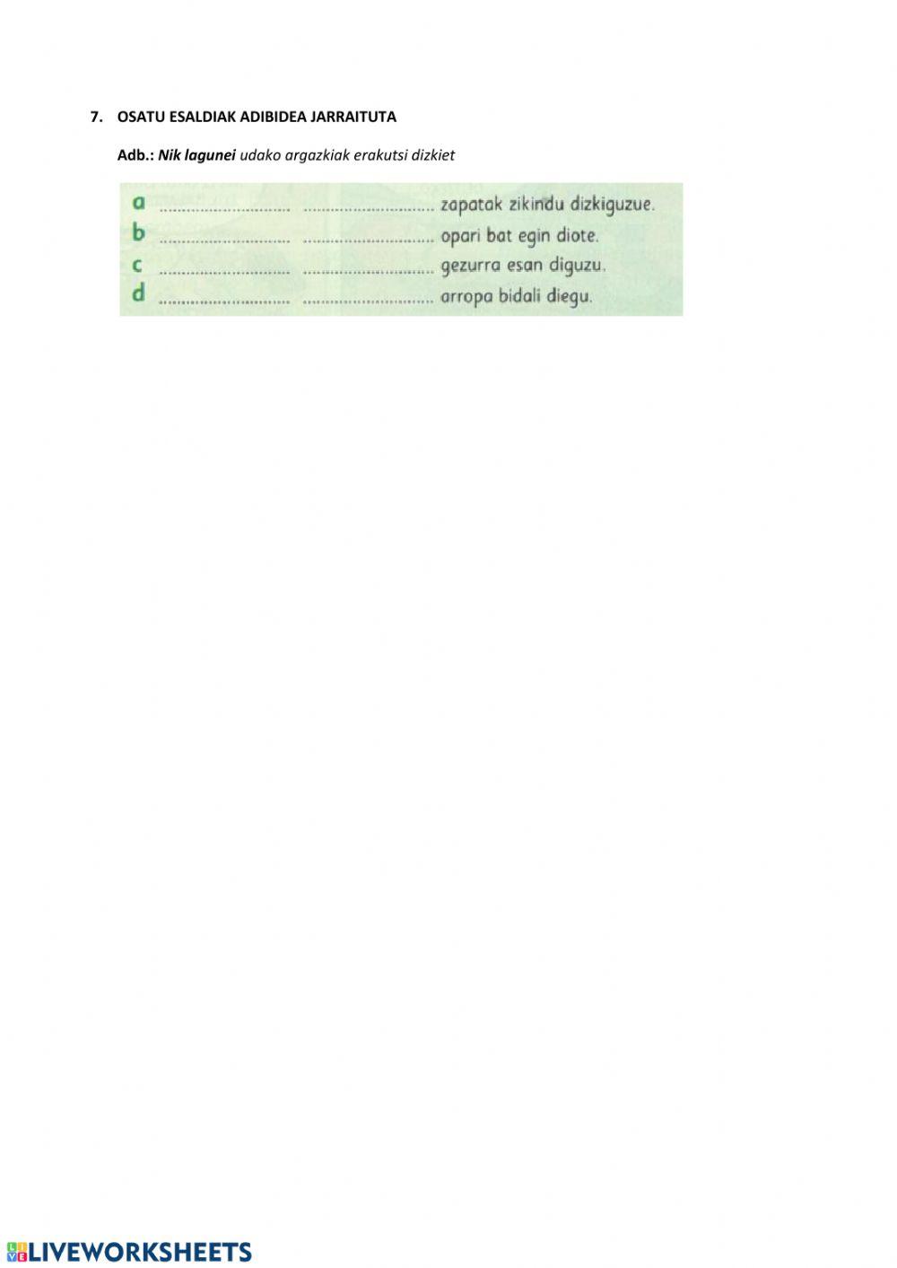 Euskera ebaluazio fitxa