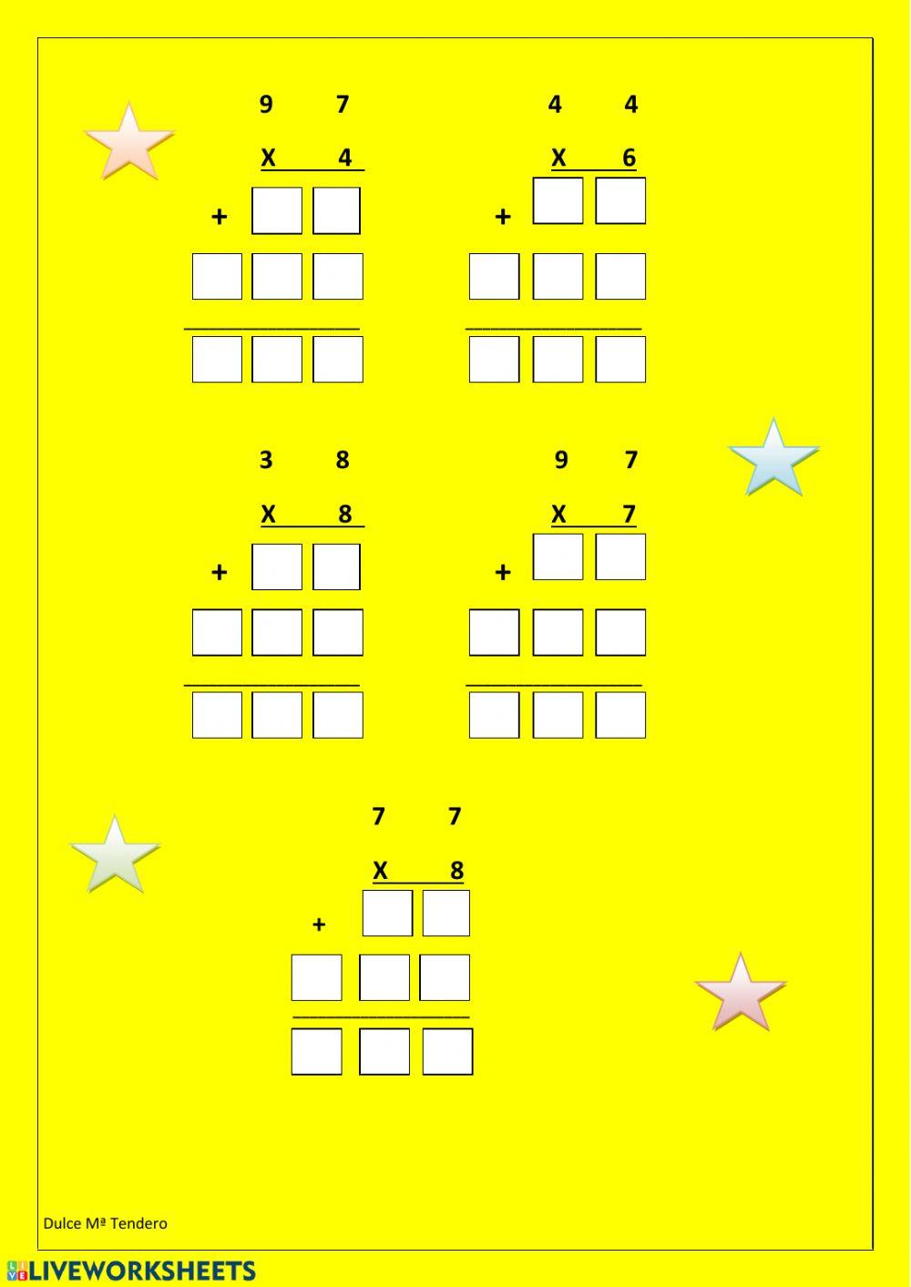 Repaso Multiplicación 3º Primaria Matemáticas Singapur 