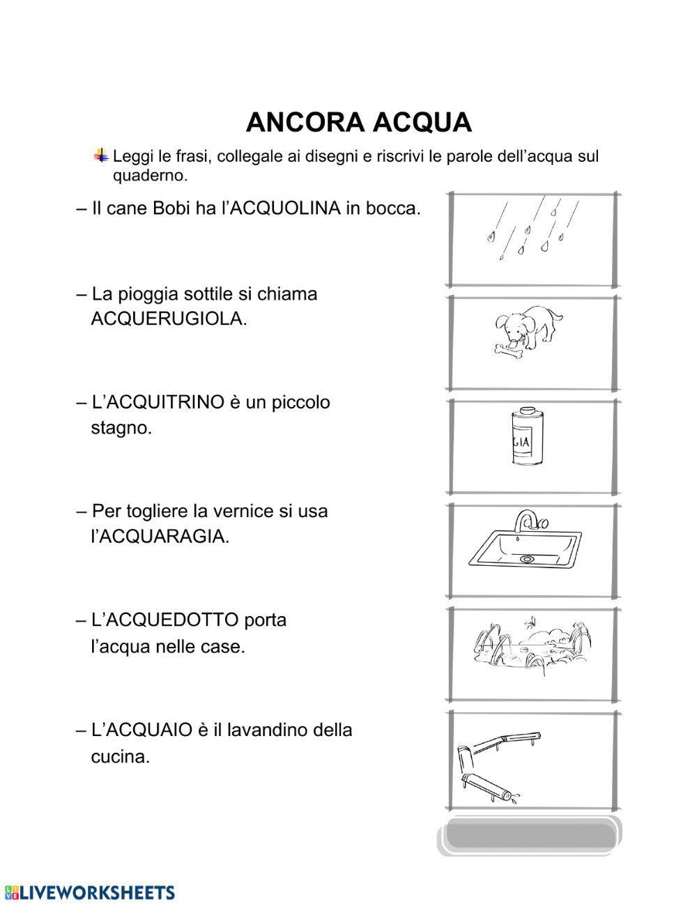 Le parole dell'ACQUA