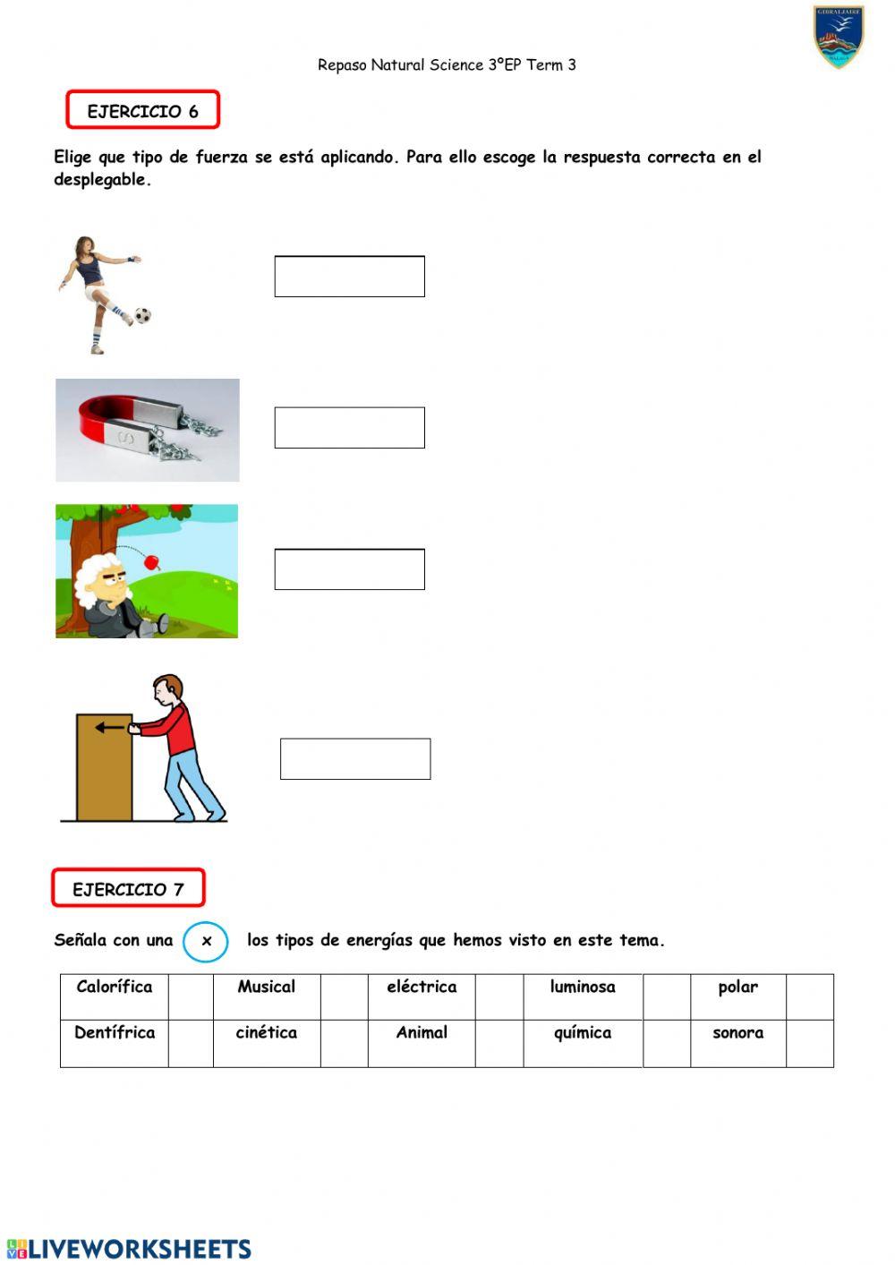 Repaso Natural Science 3ºEP Term3