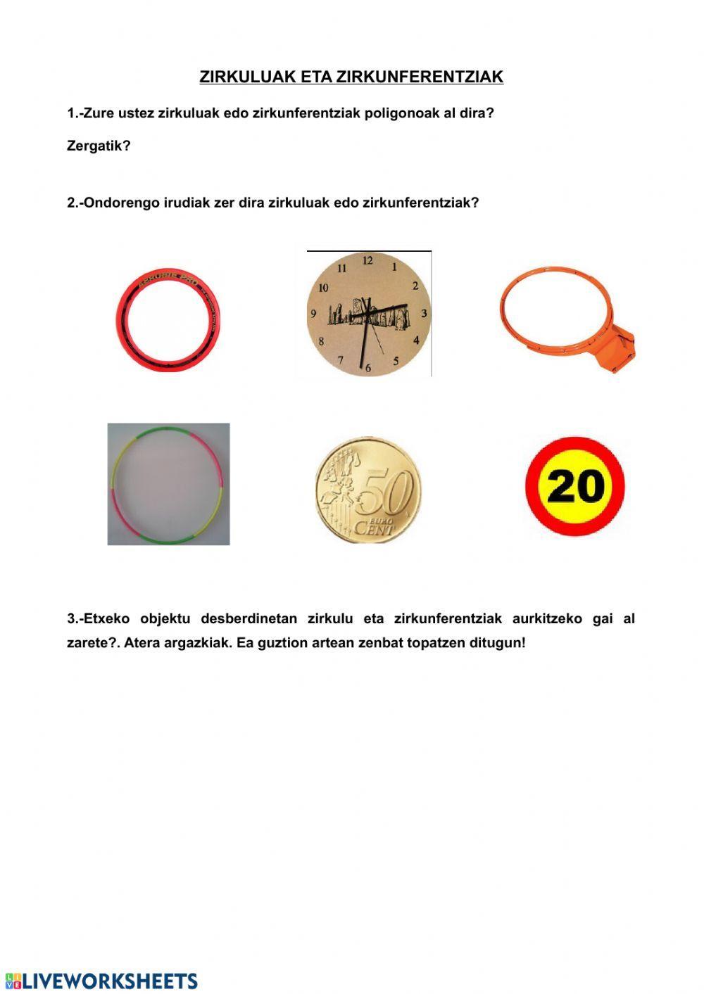 Zirkulua eta zirkunferentzia