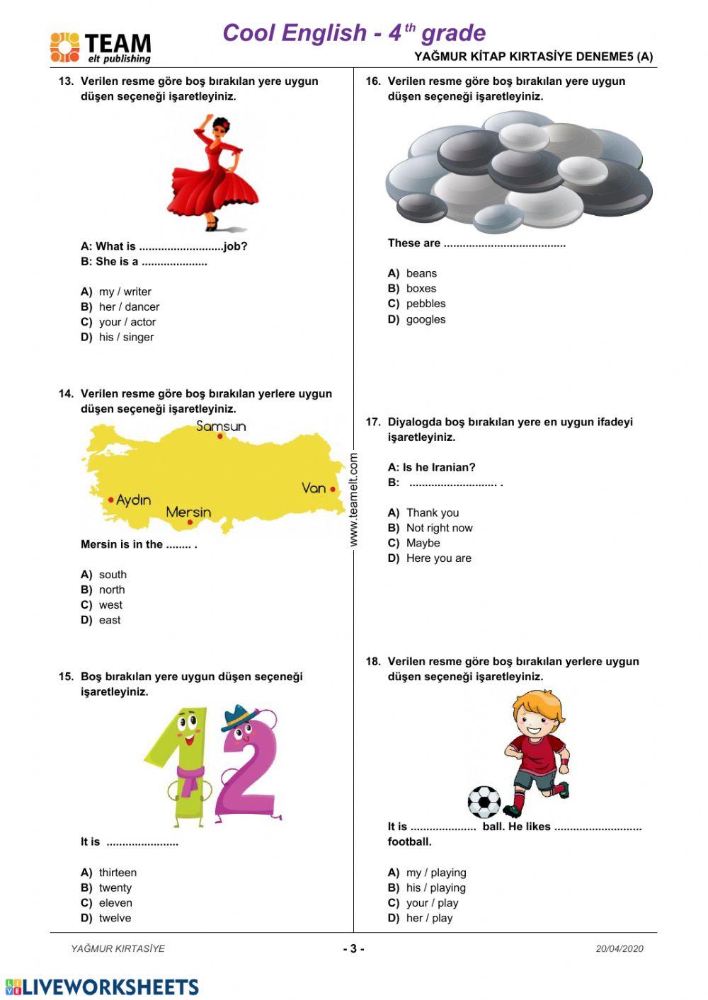 Grade 4 Test 5