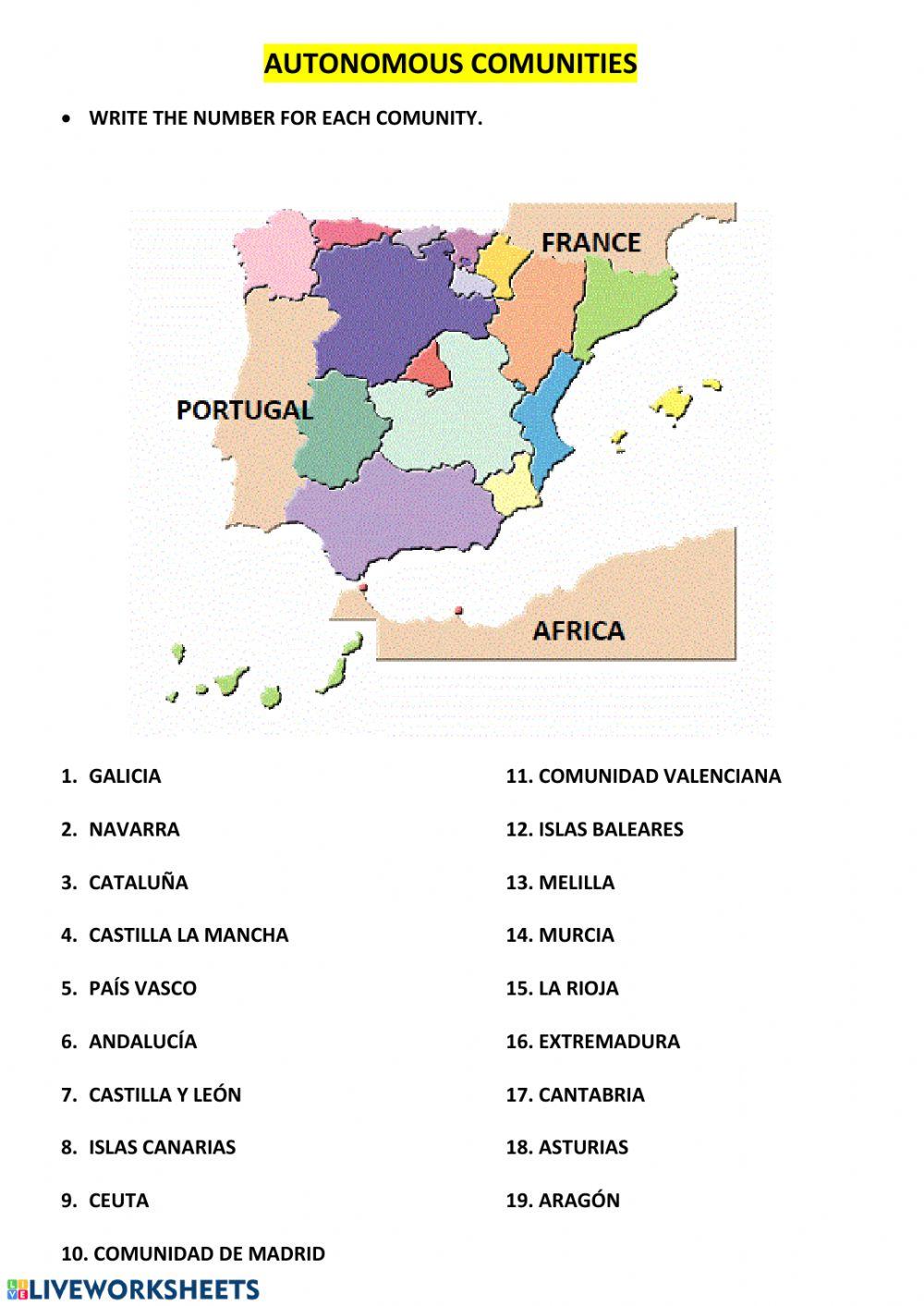 Autonomous Comunities