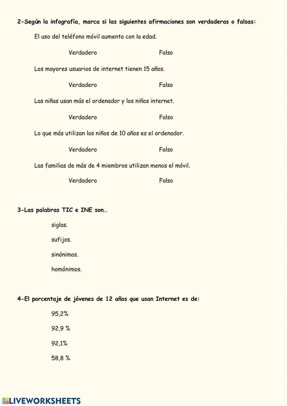 Lectura comprensiva 6º