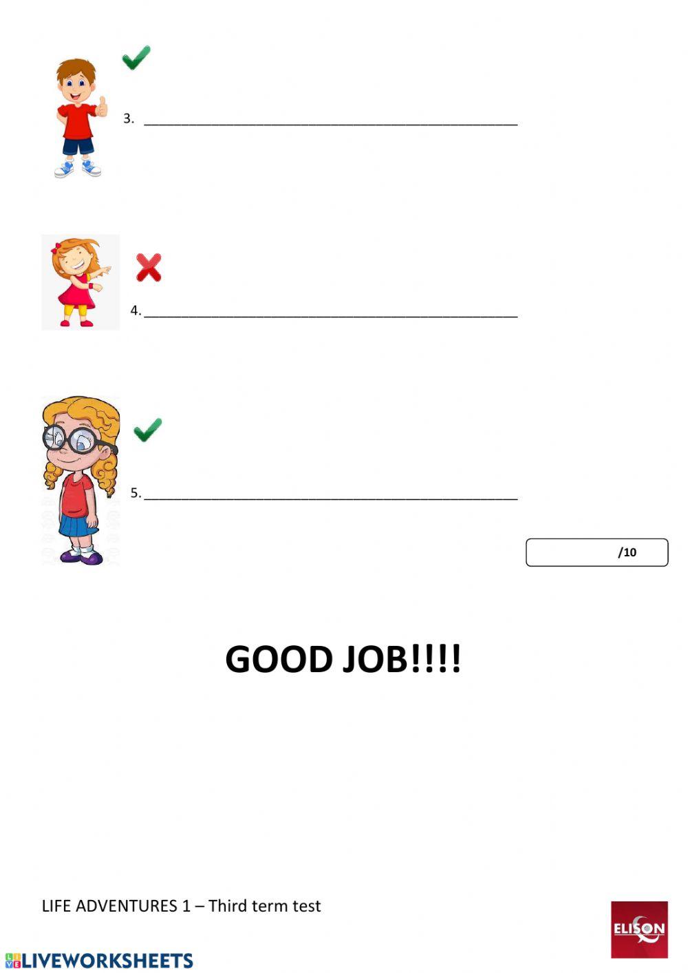 La1 3rd term - writing task