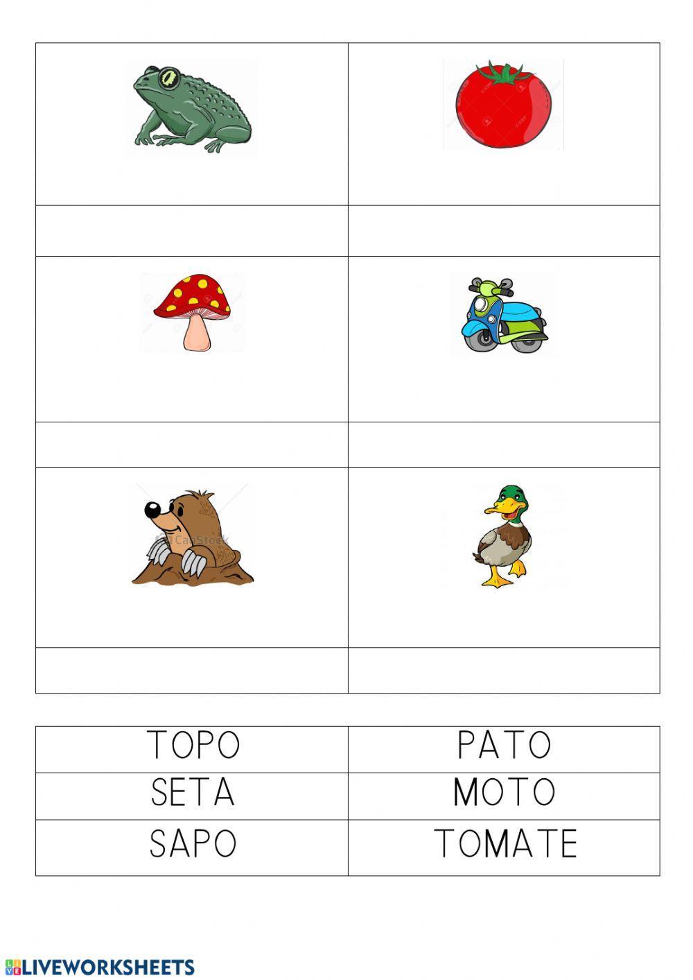 Lectura 3 sin palabras (mayúsculas)