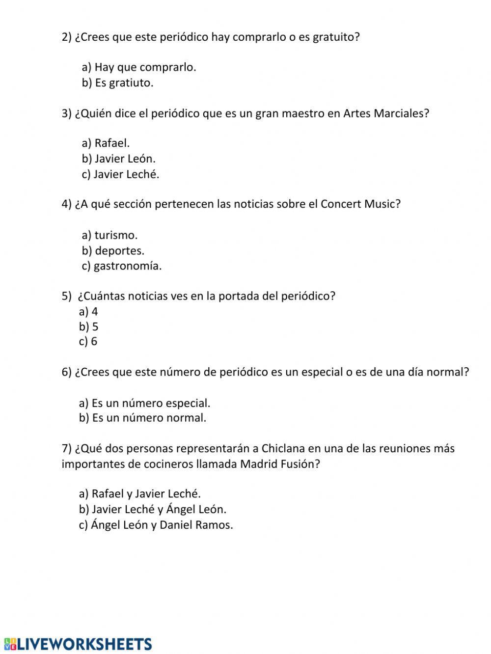 Lectura Comprensiva periódico