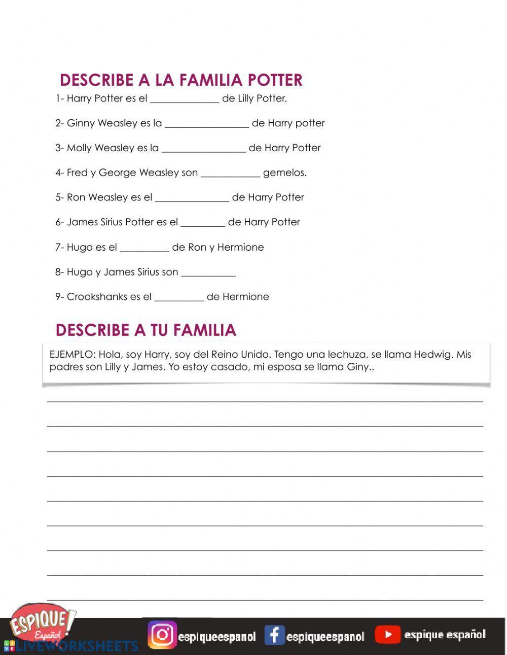 La familia - Ser y tener