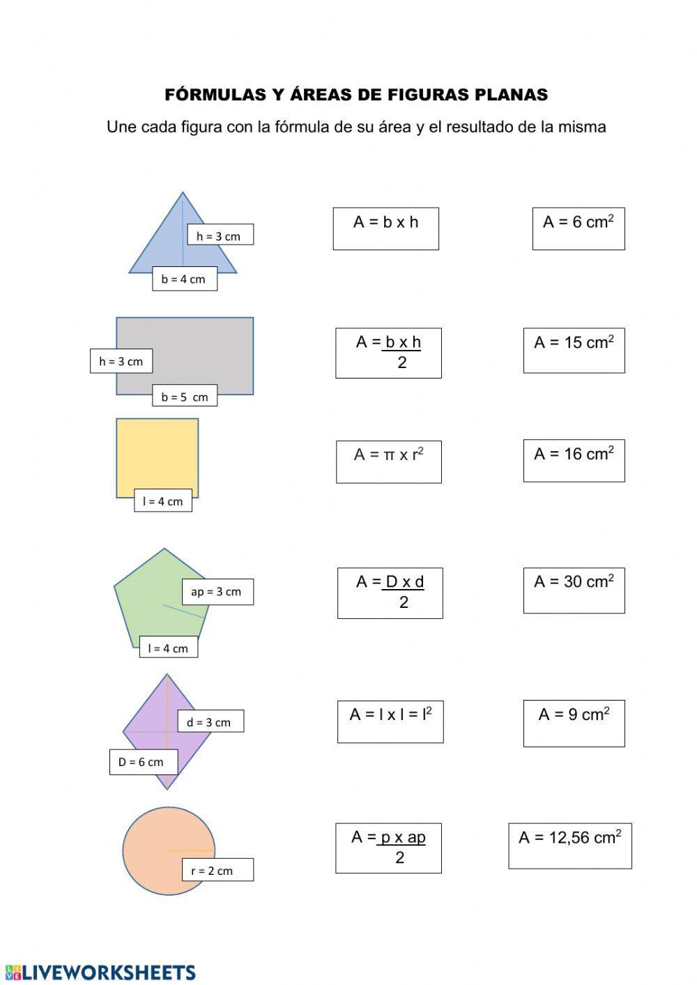 Áreas figuras planas