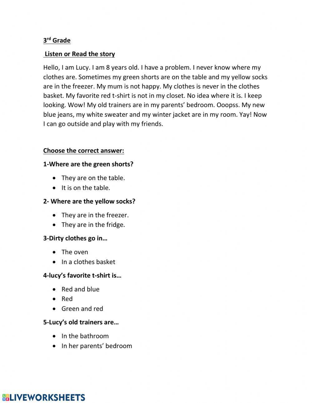 Reading and comprehension