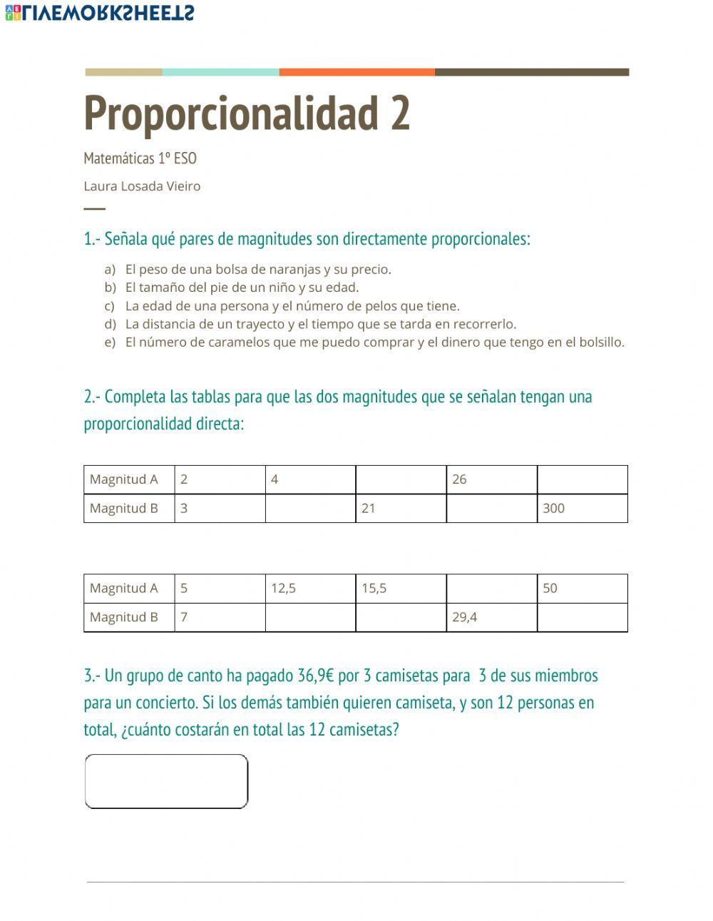 Proporcionalidad 2