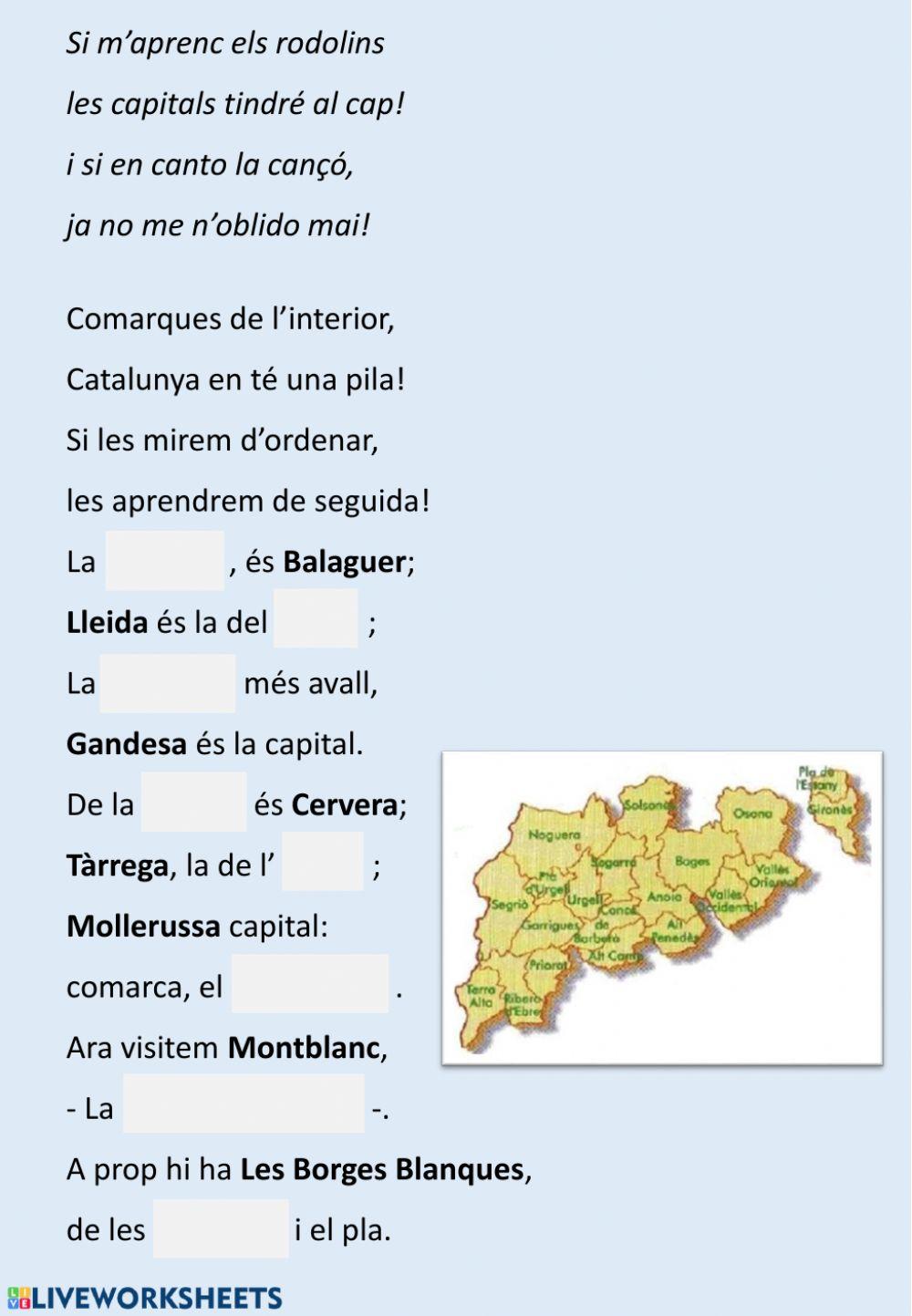 CANÇÓ DE LES COMARQUES CATALANES