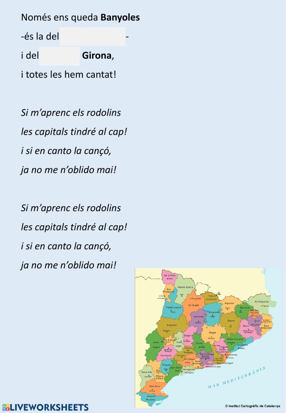 CANÇÓ DE LES COMARQUES CATALANES