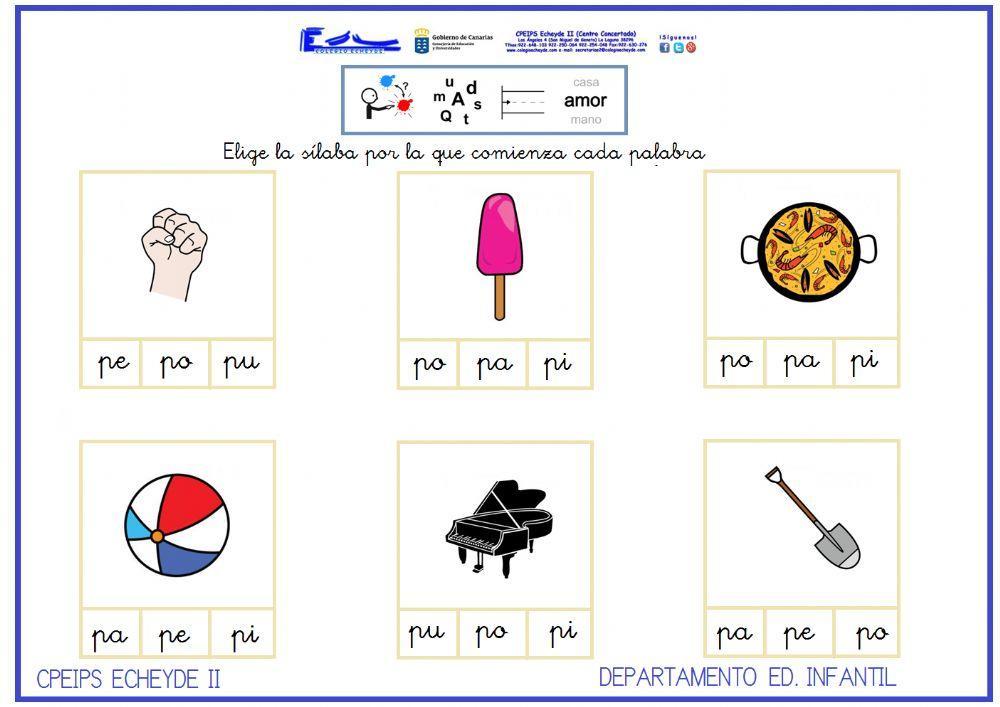 Identificar sílaba inicial