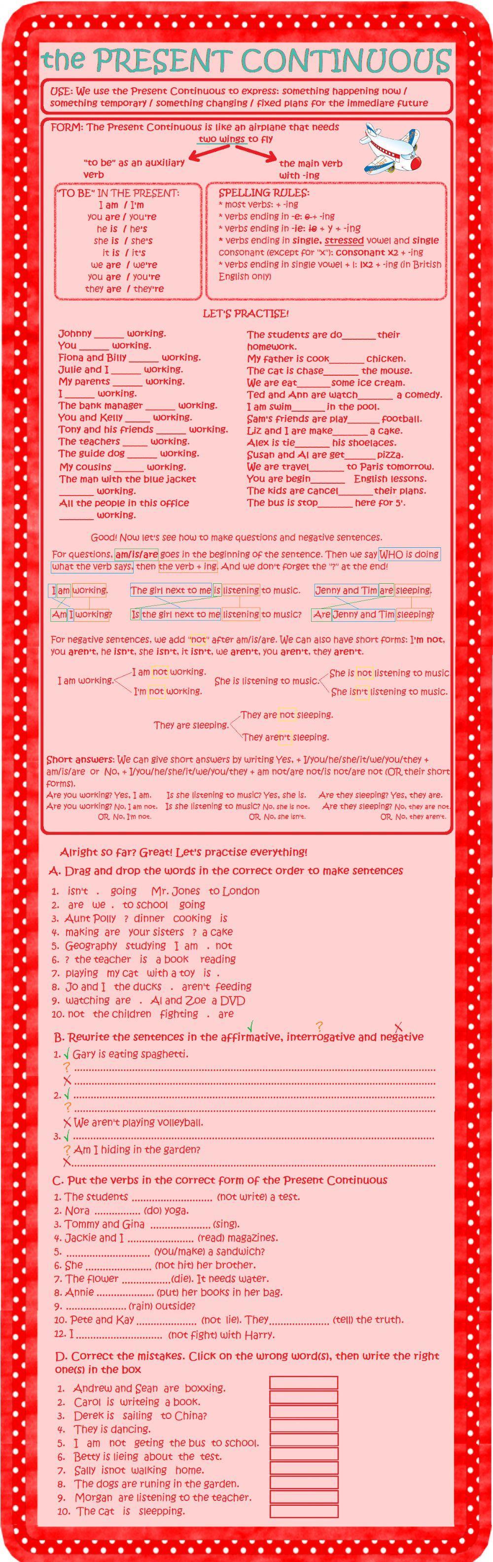 Present Continuous for beginners