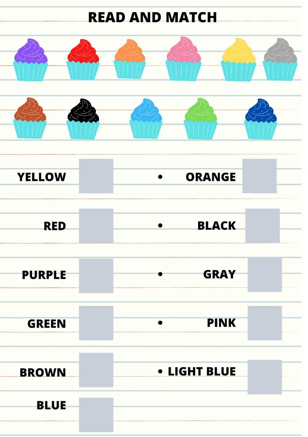 Read and match- Colours