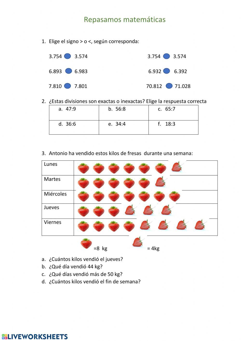 Repaso mates-tercero