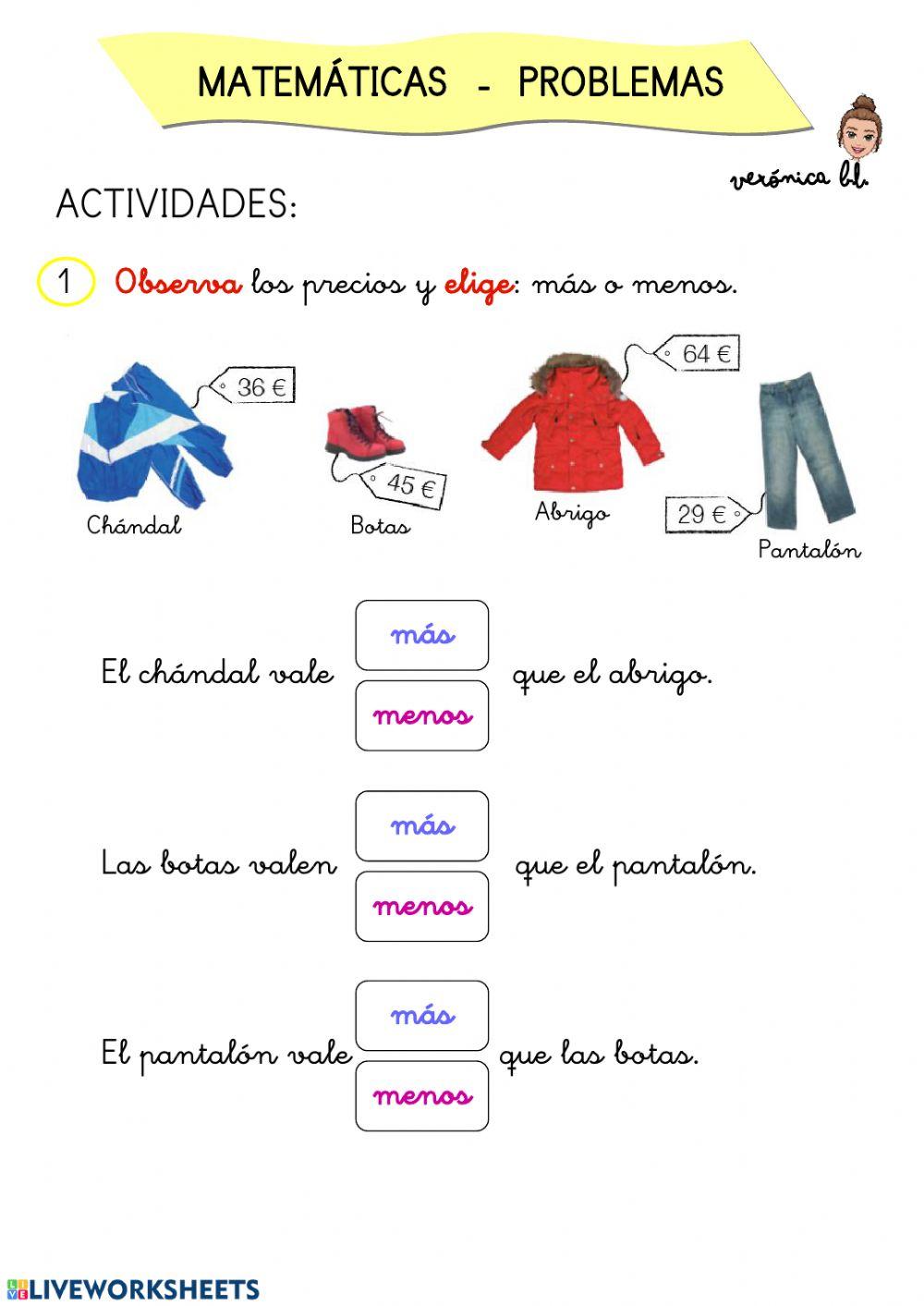 Problemas+ y - sin llevadas