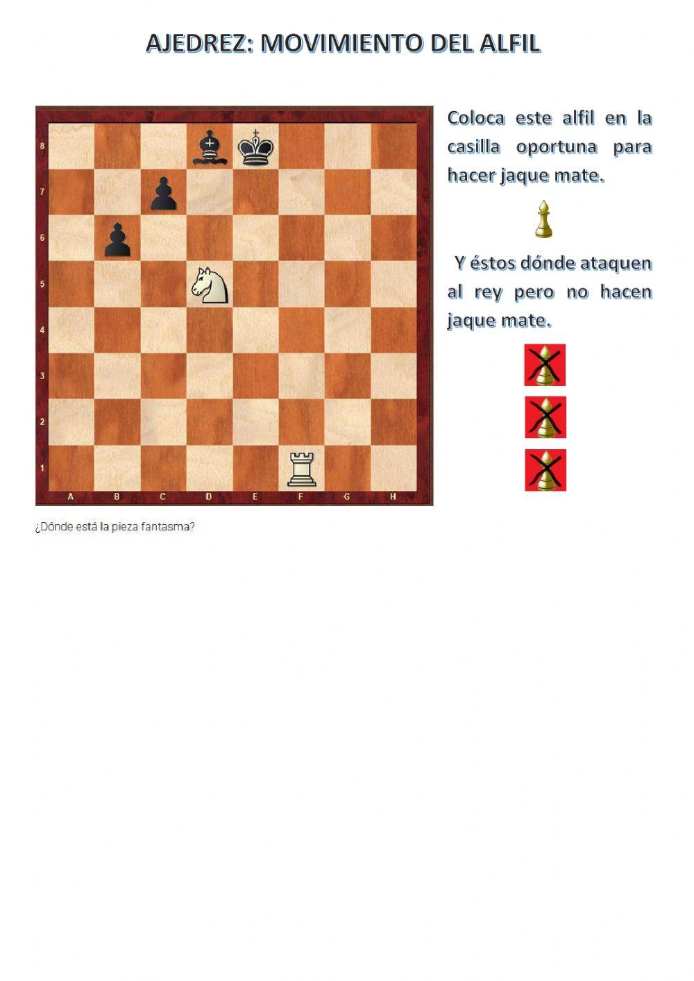 Ajedrez: movimiento del alfil