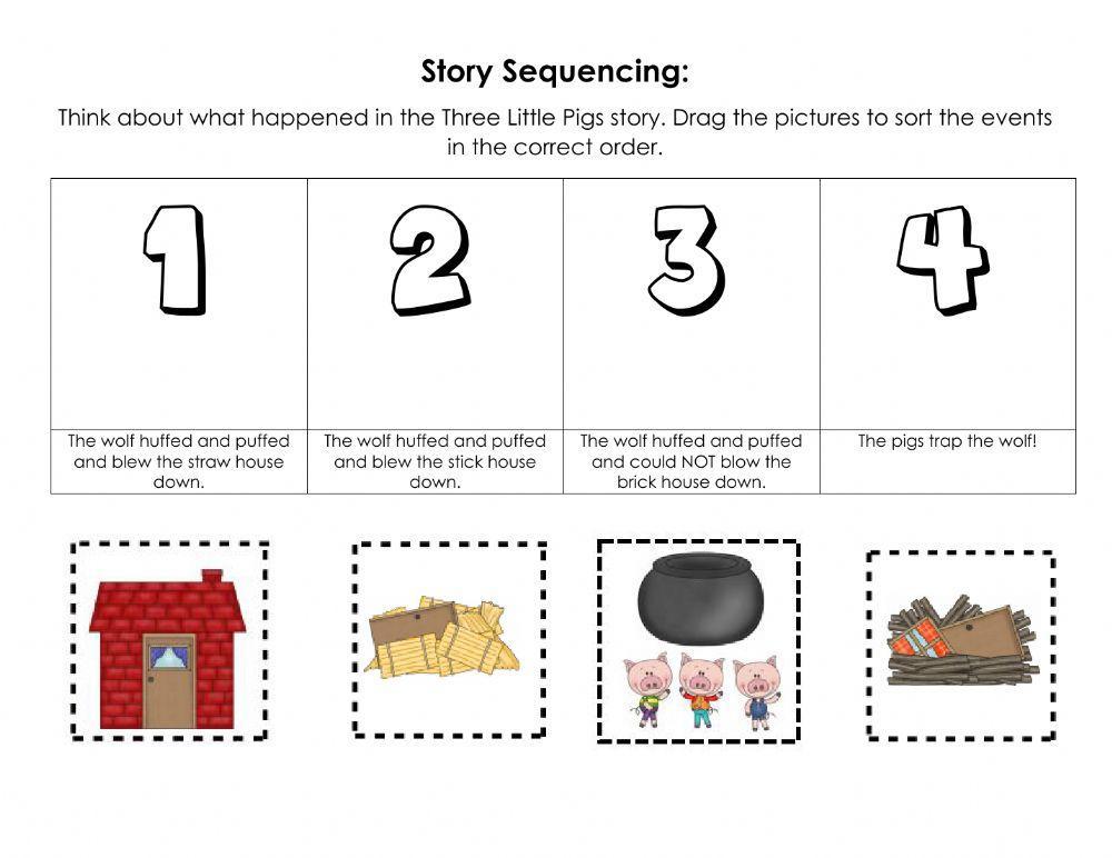 Three Little Pigs Story Sequence