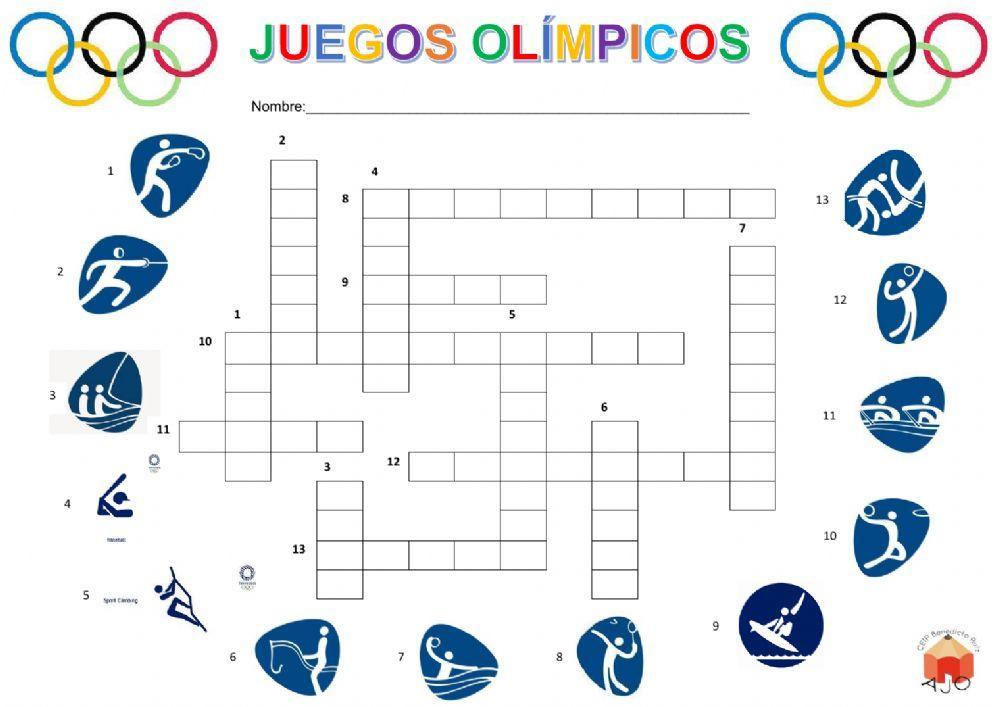 Crucigrama Juegos Olímpicos 5º-6º