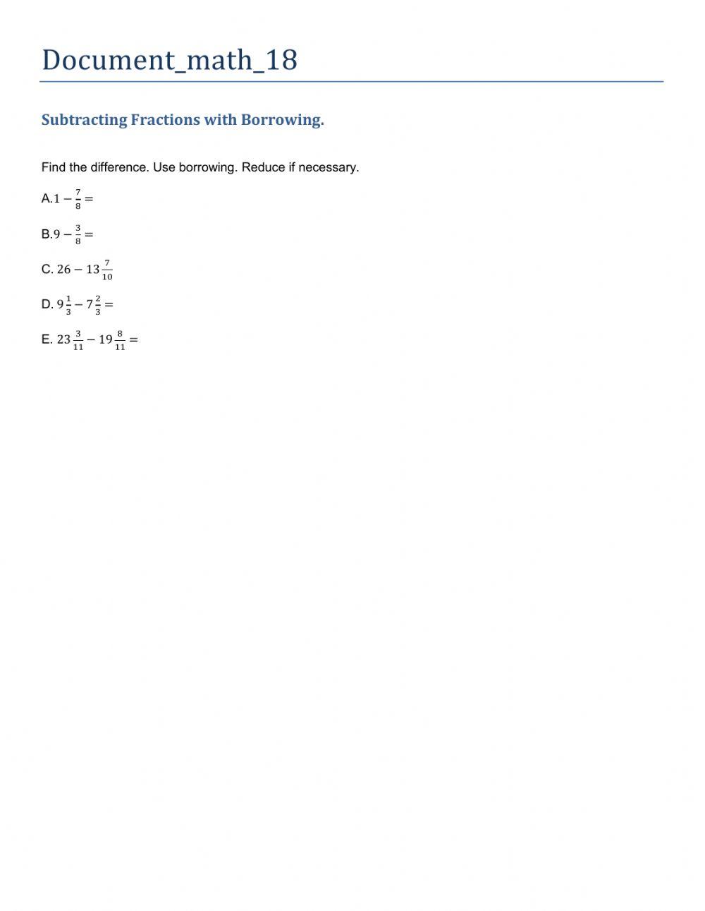 Subtracting with borrowing document-math-18