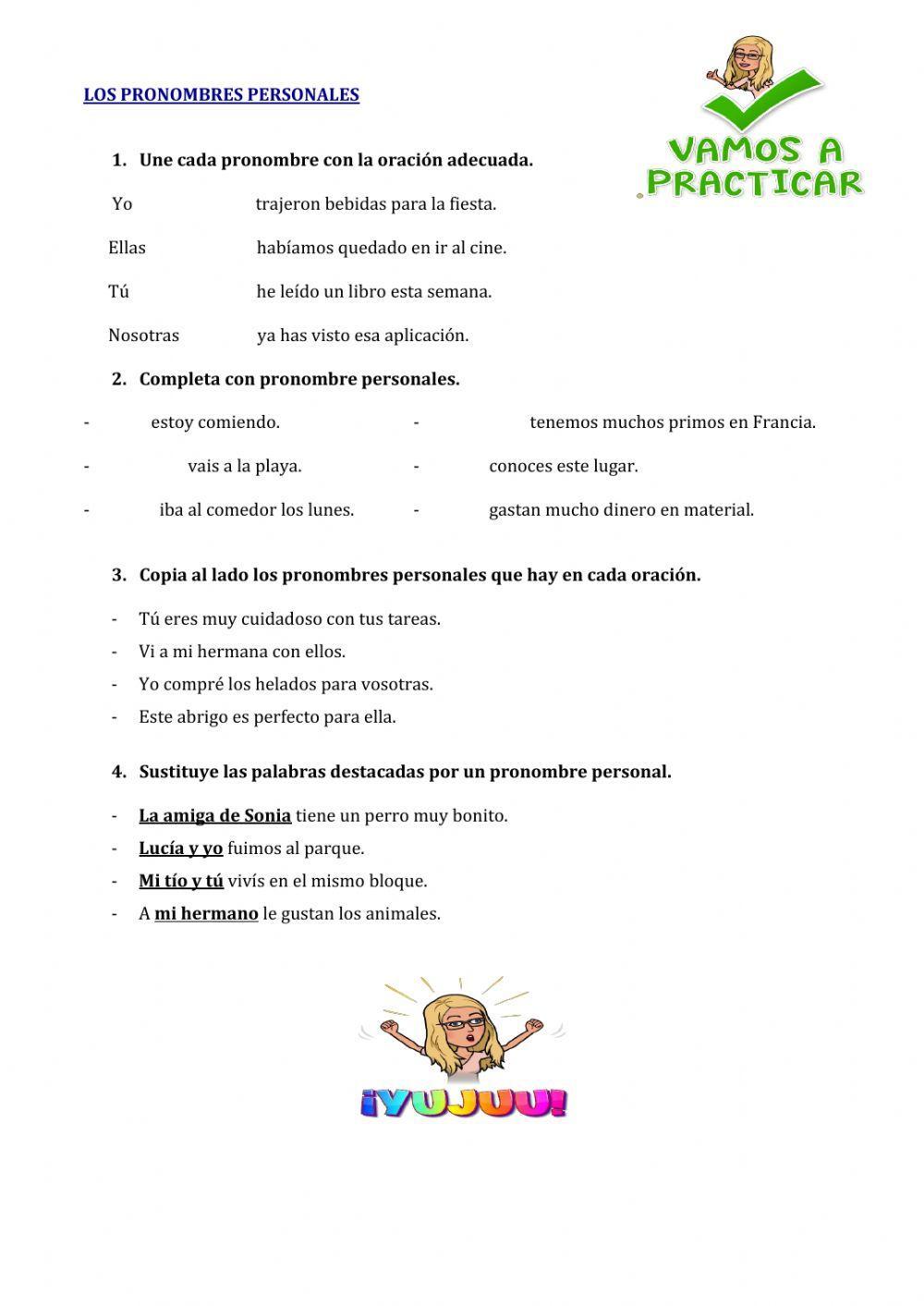 Los pronombres personales