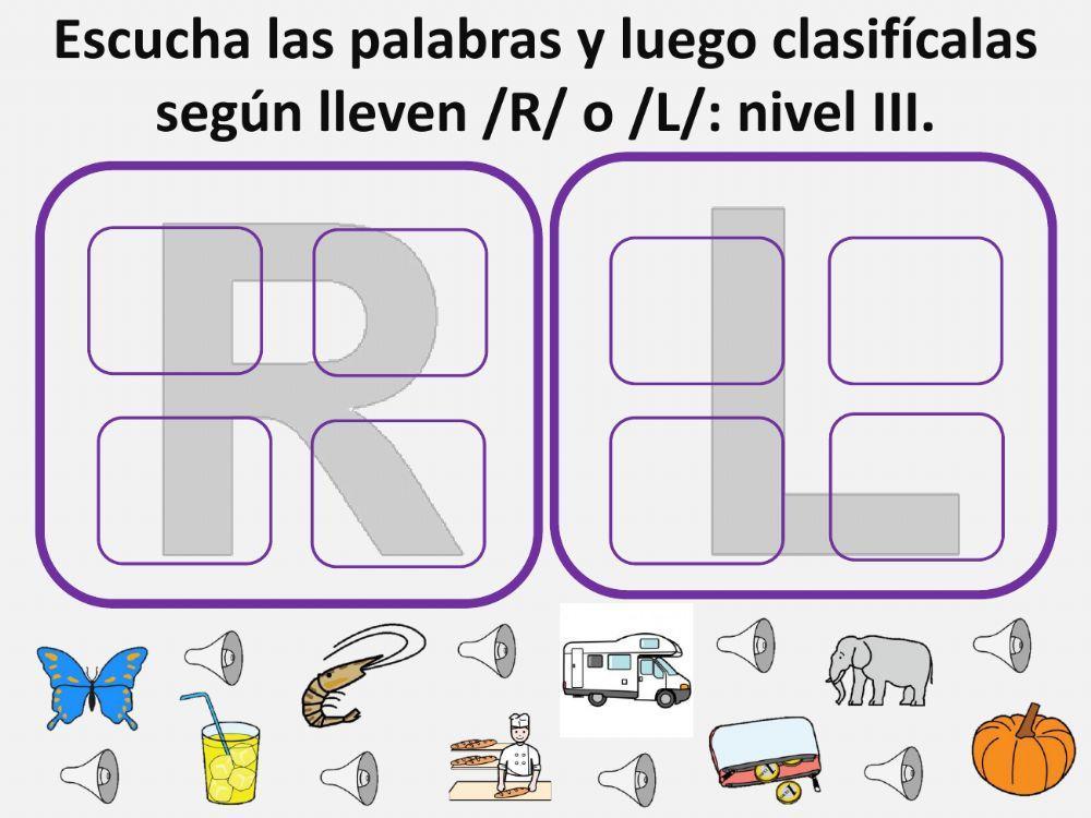 Discriminación auditiva R-L