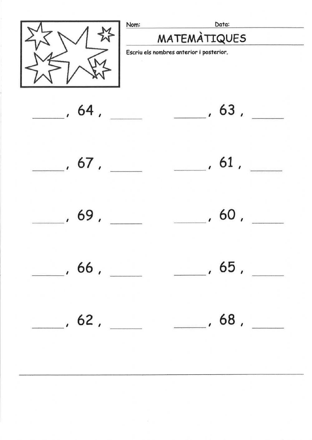 Els nombres anterior i posterior