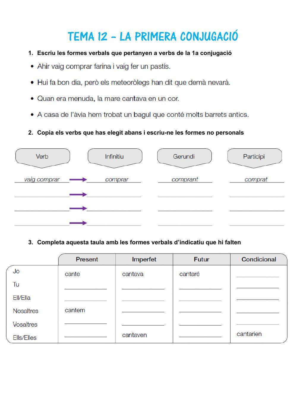 La primera conjugació