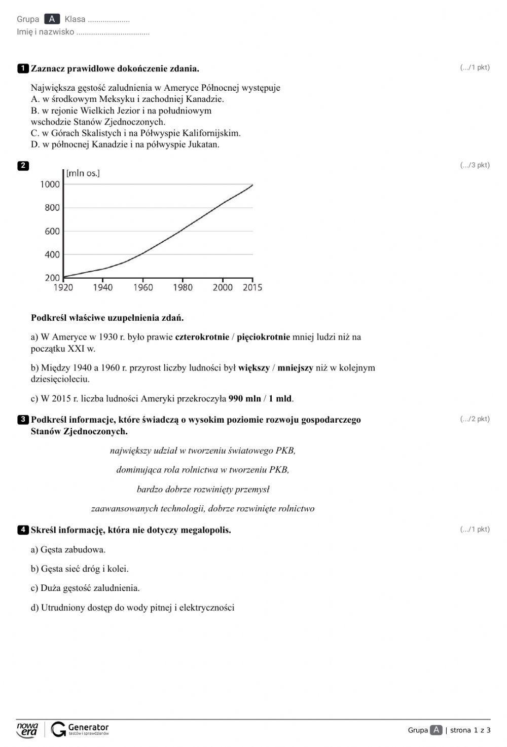 Ameryka Północna i Południowa 