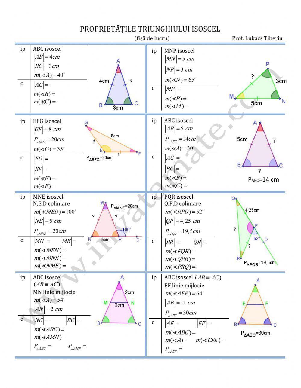 Triunghiul isoscel